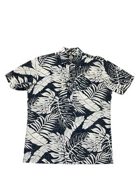 Reyn Spooner 50th State Flower Shirt Mens XS Blue Hawaiian Beach Vacation Resort